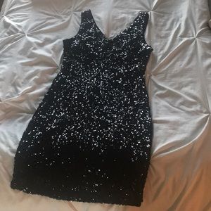 Sequin Little Black Dress